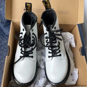 Brand New Kids White Dr. Martens Boots- Size 1